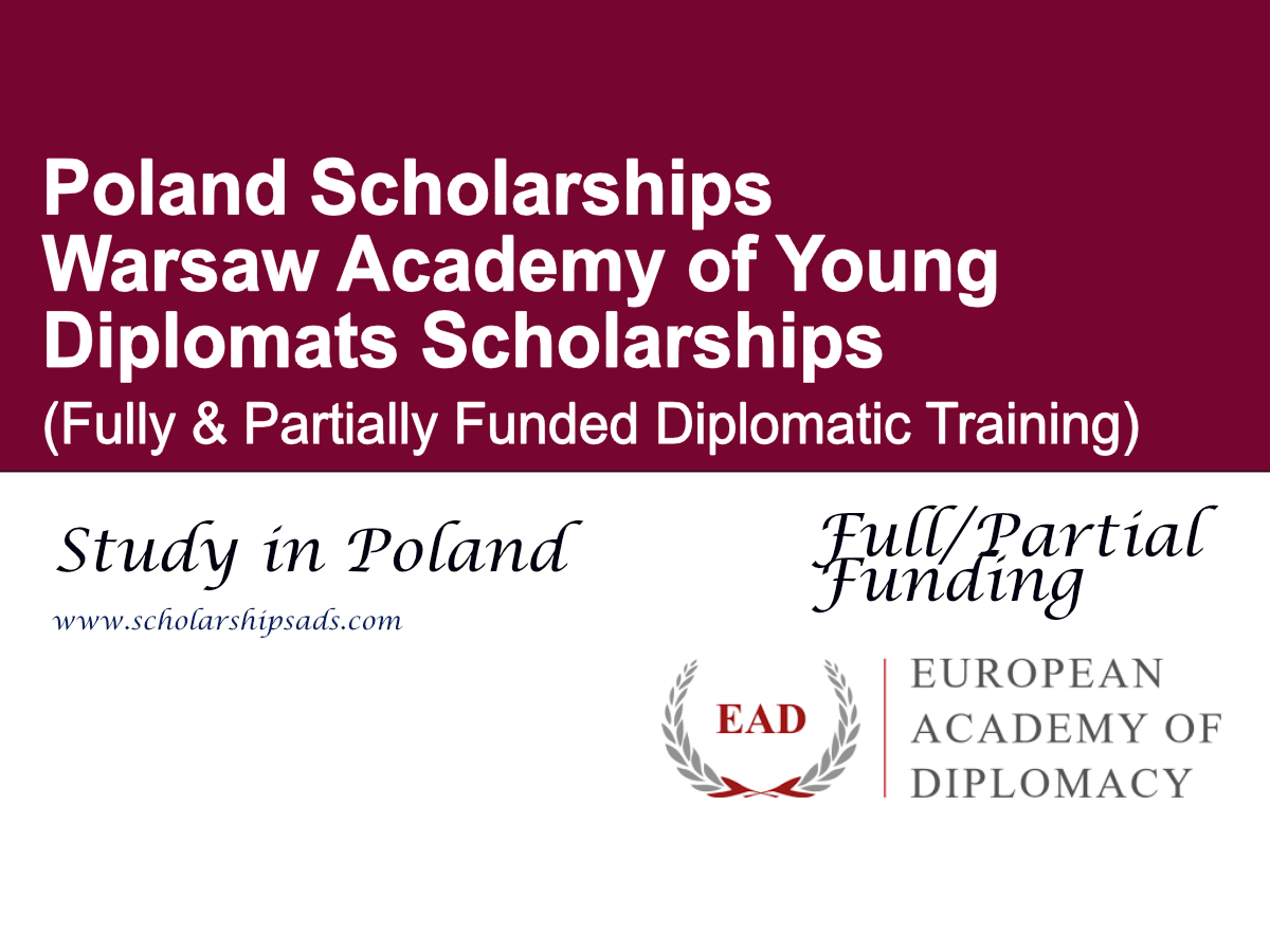 Warsaw Academy of Young Diplomats Scholarships 2027. Poland (Fully & Partially Funded Diplomatic Training)