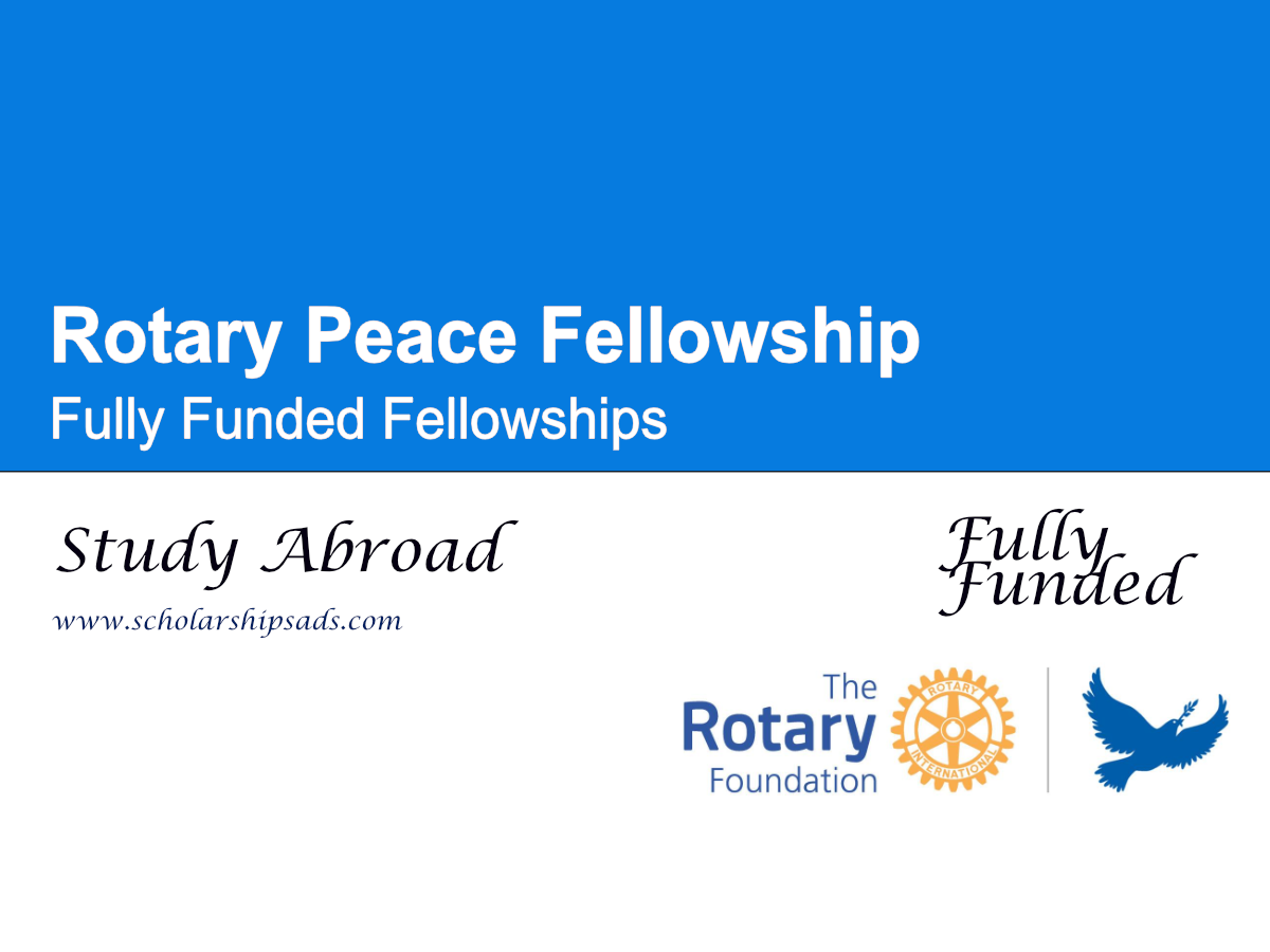 Rotary Peace Fellowship 2026 (Fully Funded)