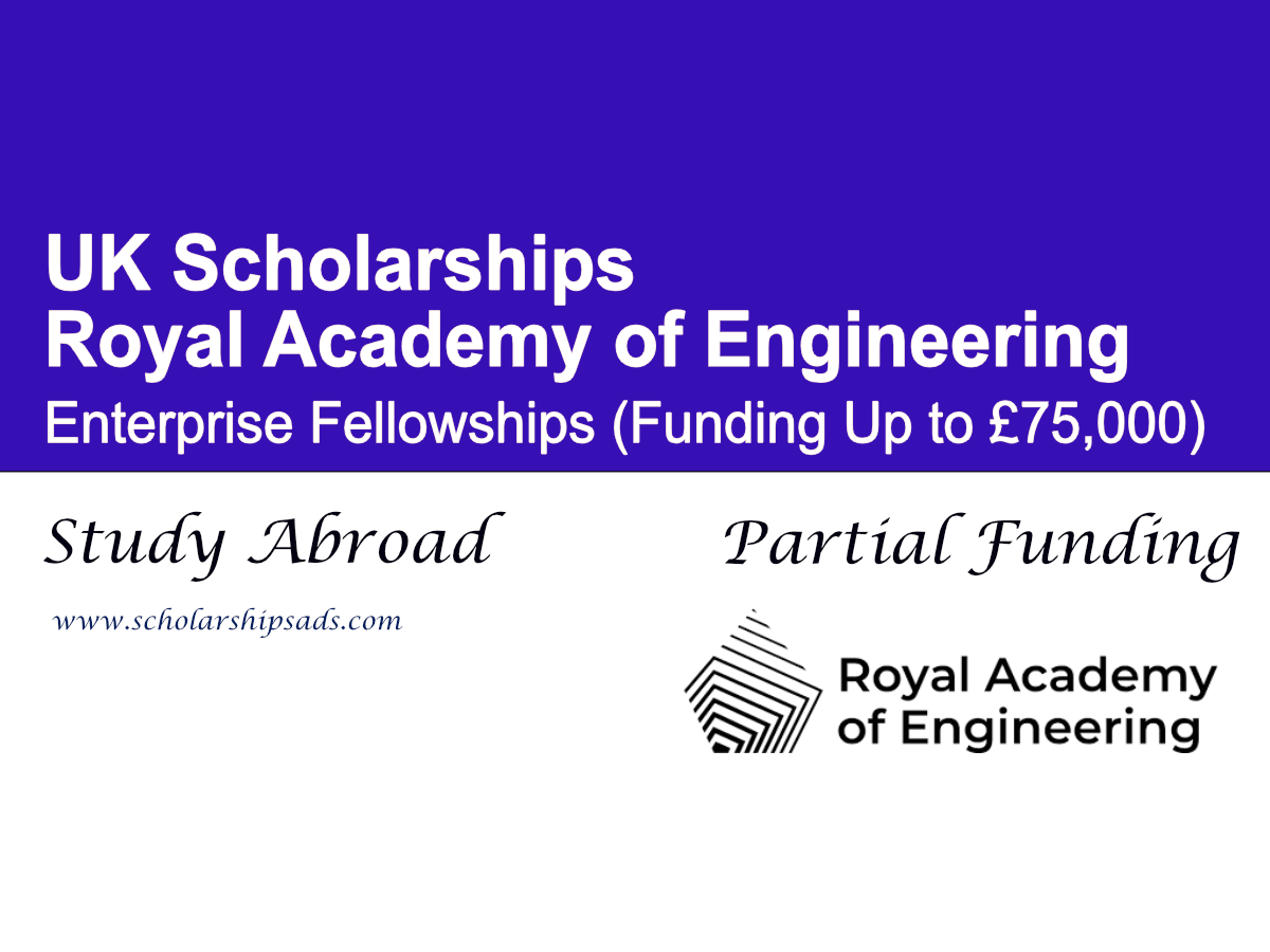 Royal Academy of Engineering Enterprise Fellowships 2026 ,UK
