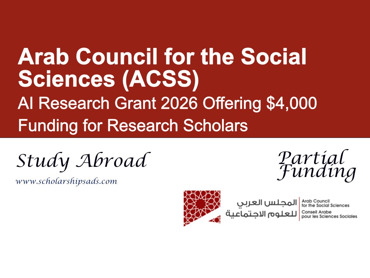 ACSS AI Research Grant 2026 Offering $4,000 Funding for Research Scholars