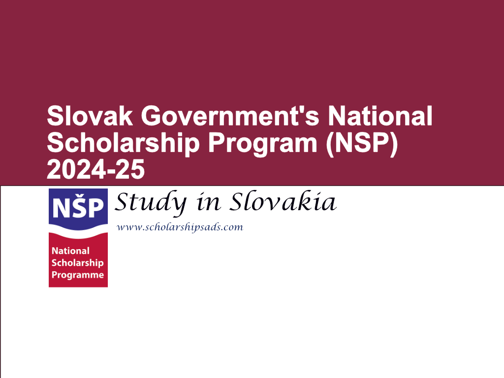 Slovak Government's National Scholarship Program (NSP) 2024