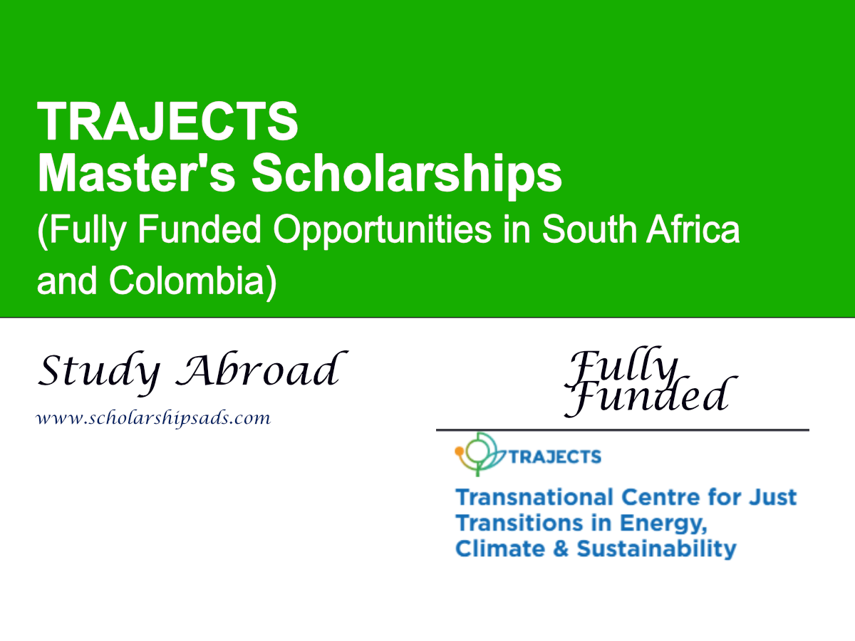 TRAJECTS Master’s Scholarships 2026 (Fully Funded Opportunities in South Africa and Colombia)