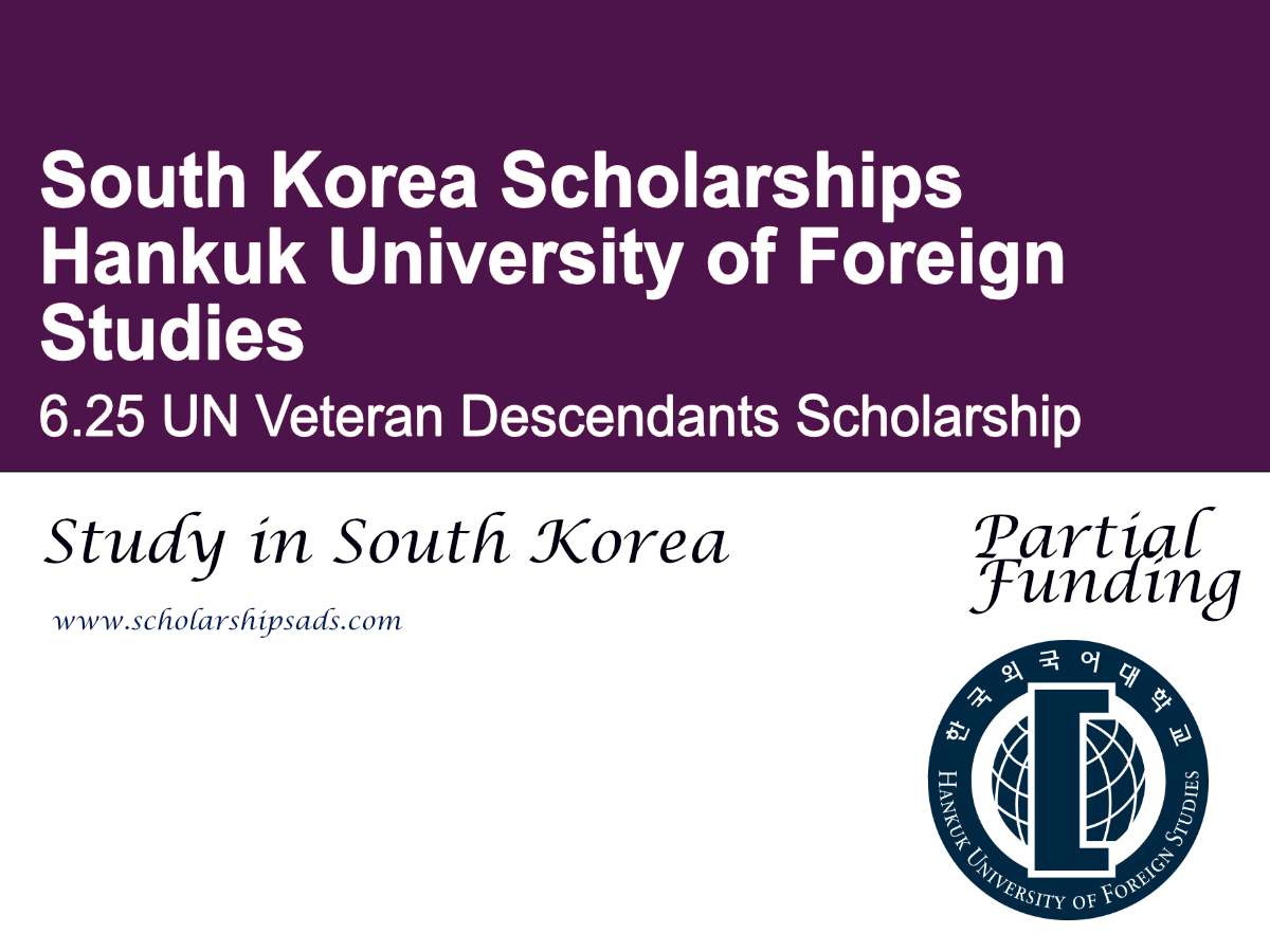 Hankuk University of Foreign Studies 6.25 UN Veteran Descendants Scholarship 2026 , South Korea