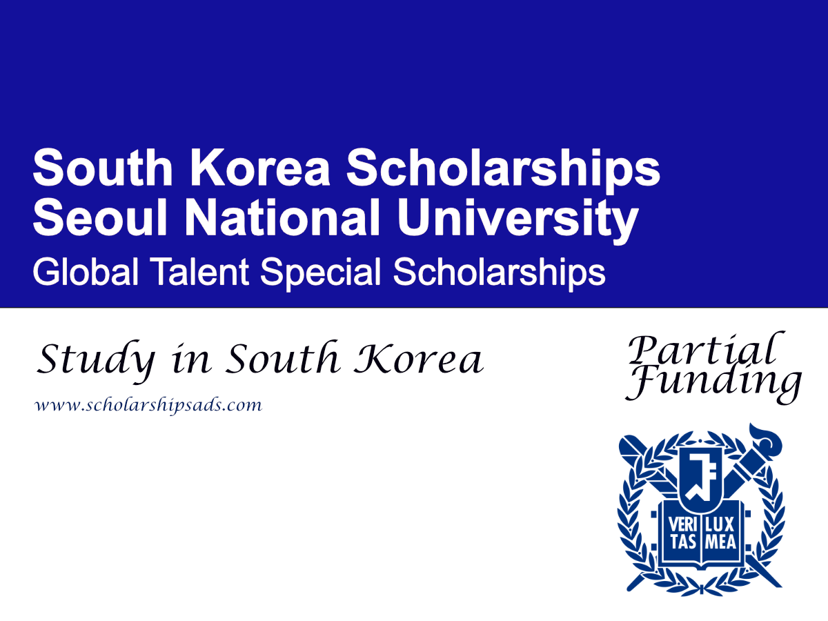 Seoul National University Global Talent Special Scholarships 2026, South Korea