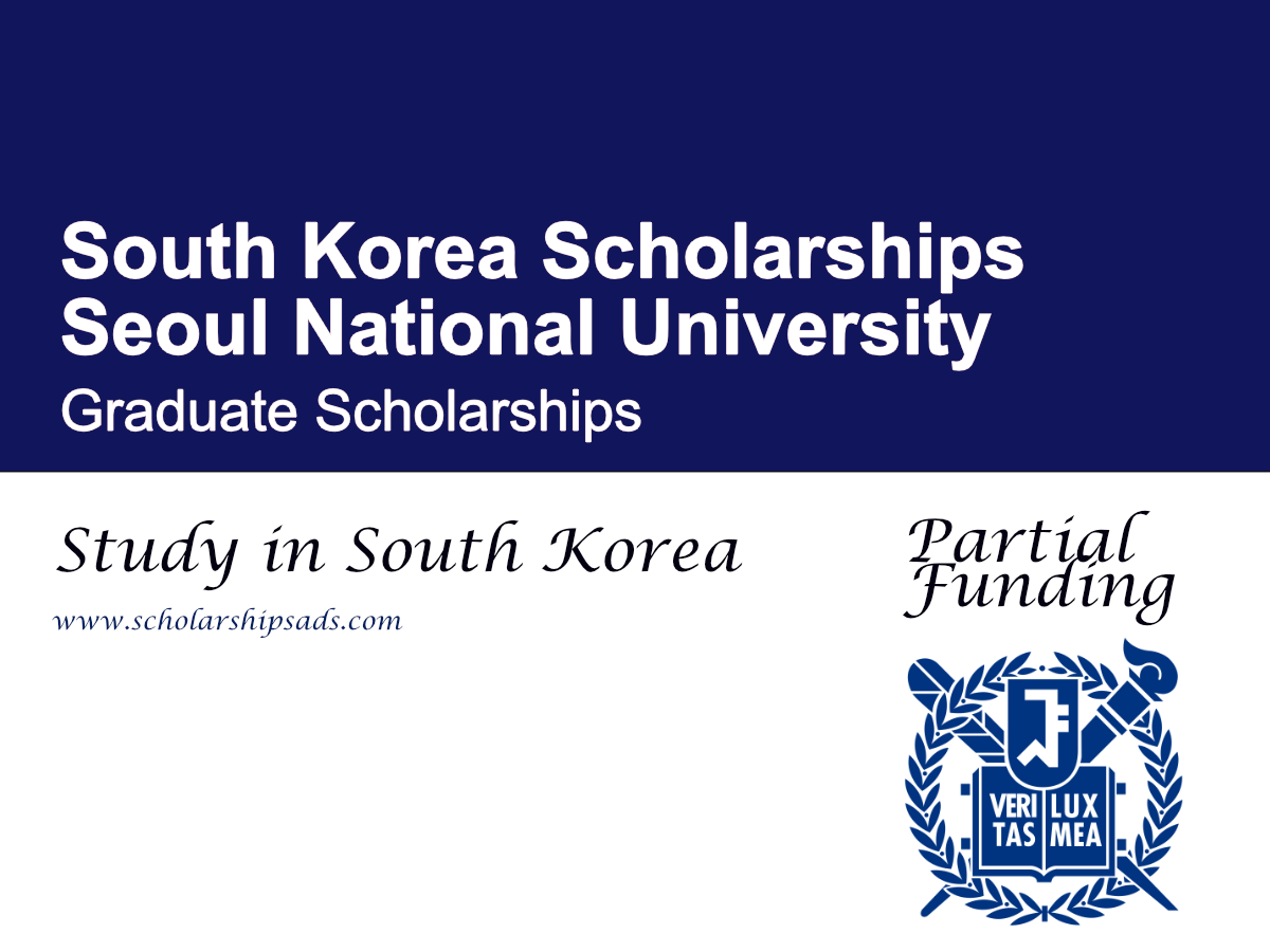 Seoul National University Graduate Scholarships 2026, South Korea