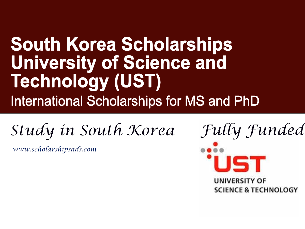 UST International Scholarships 2026 , South Korea (Fully Funded)
