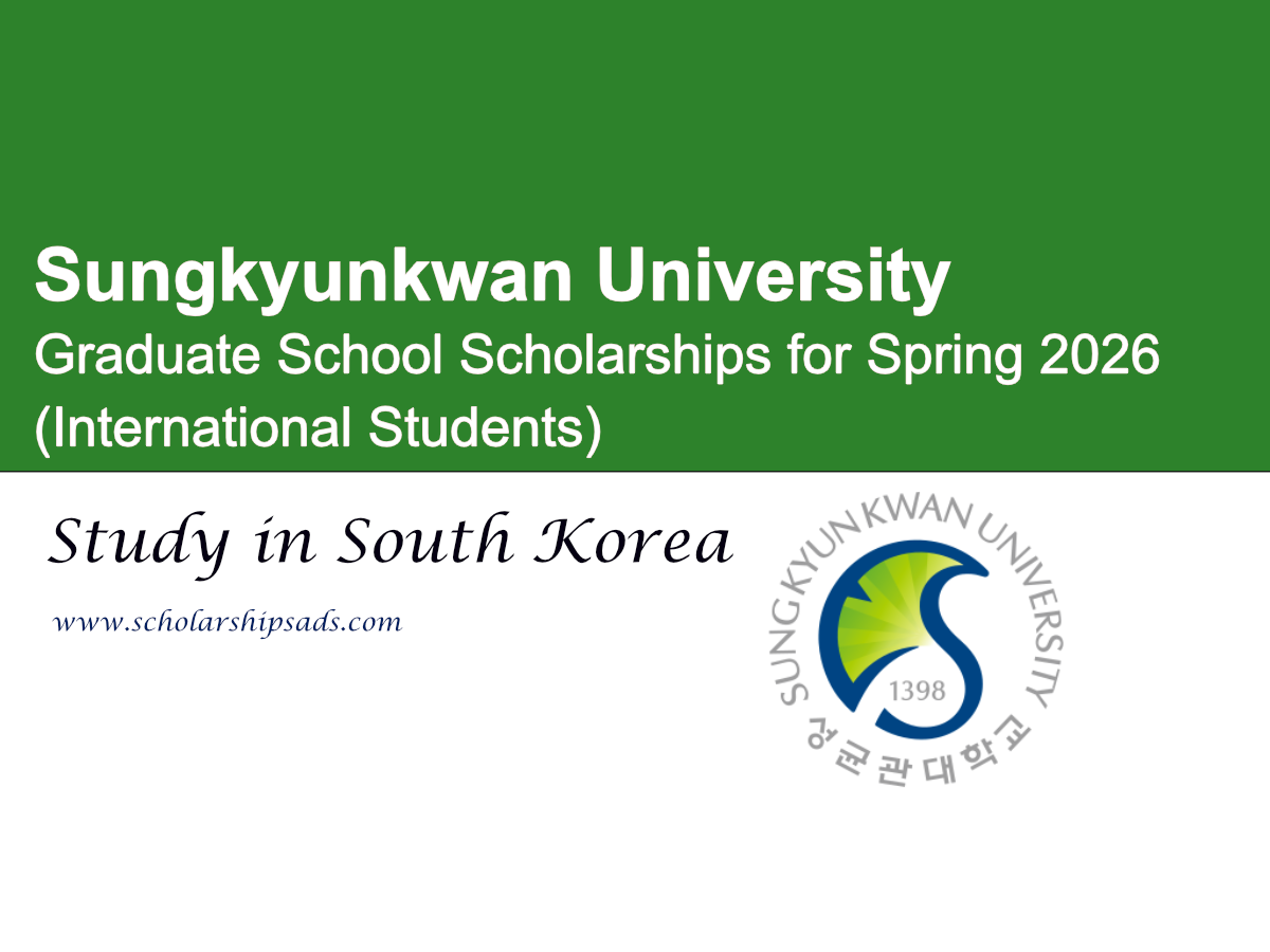 South Korea Sungkyunkwan University Graduate School Scholarships for Spring 2026 (International Students)
