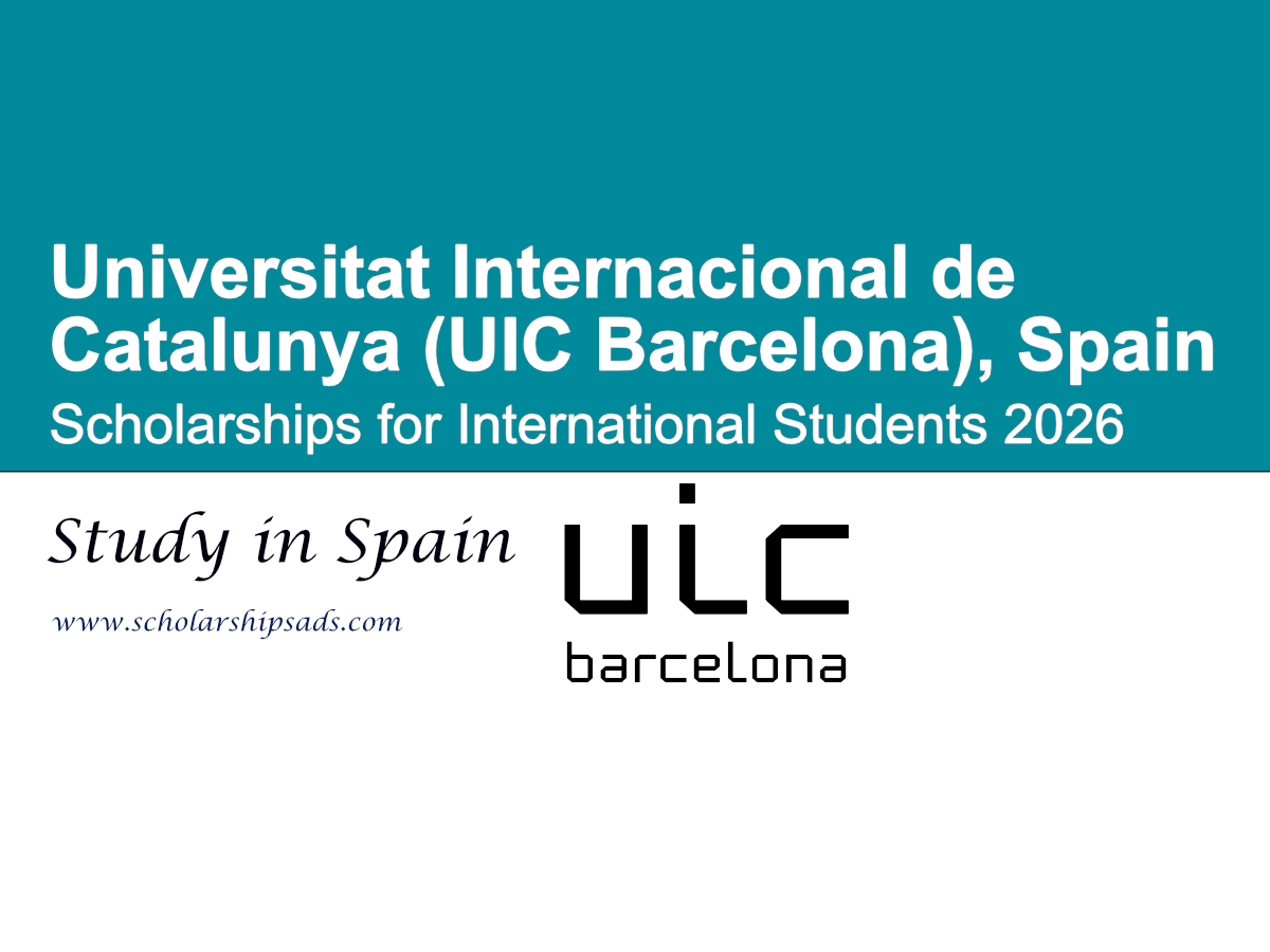 Spain UIC Barcelona Scholarships for International Students 2026