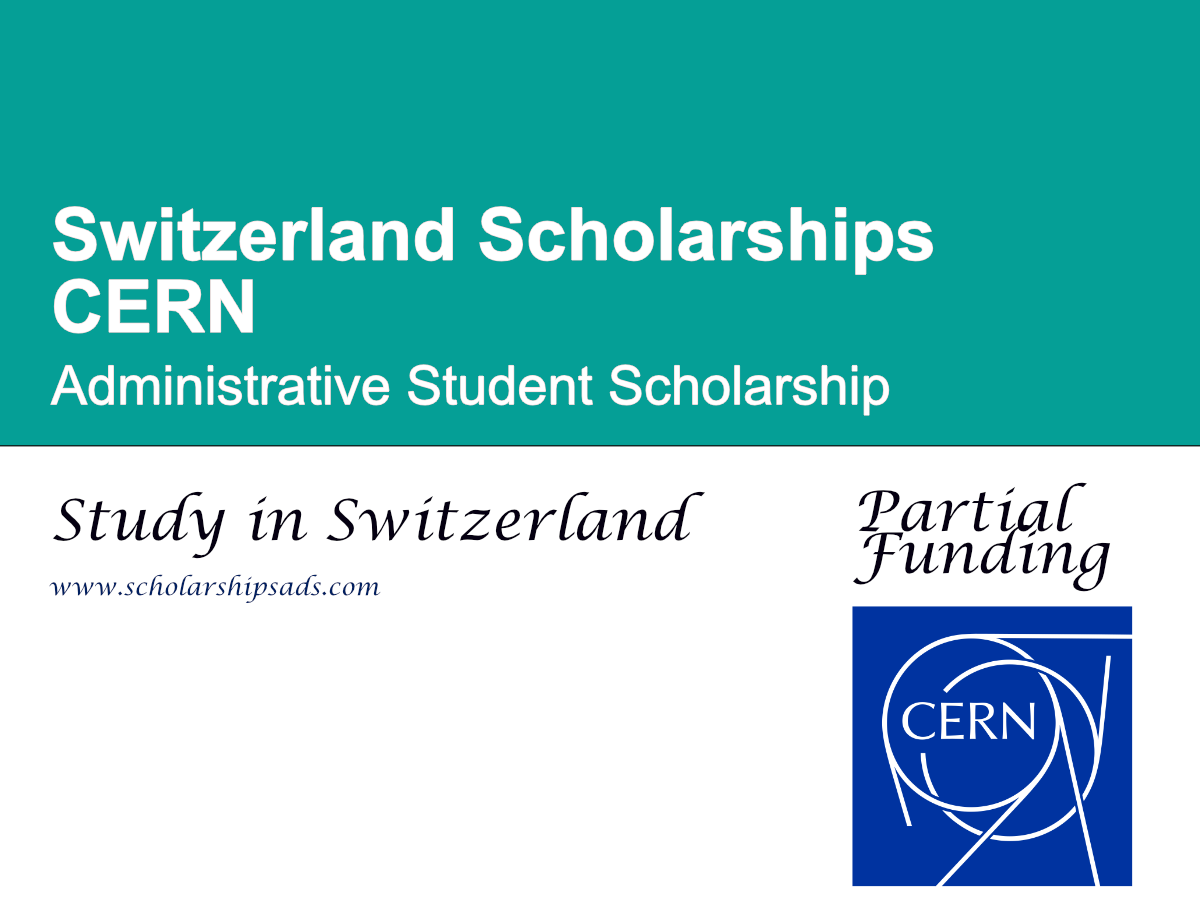 CERN Administrative Student Scholarship 2027, Switzerland