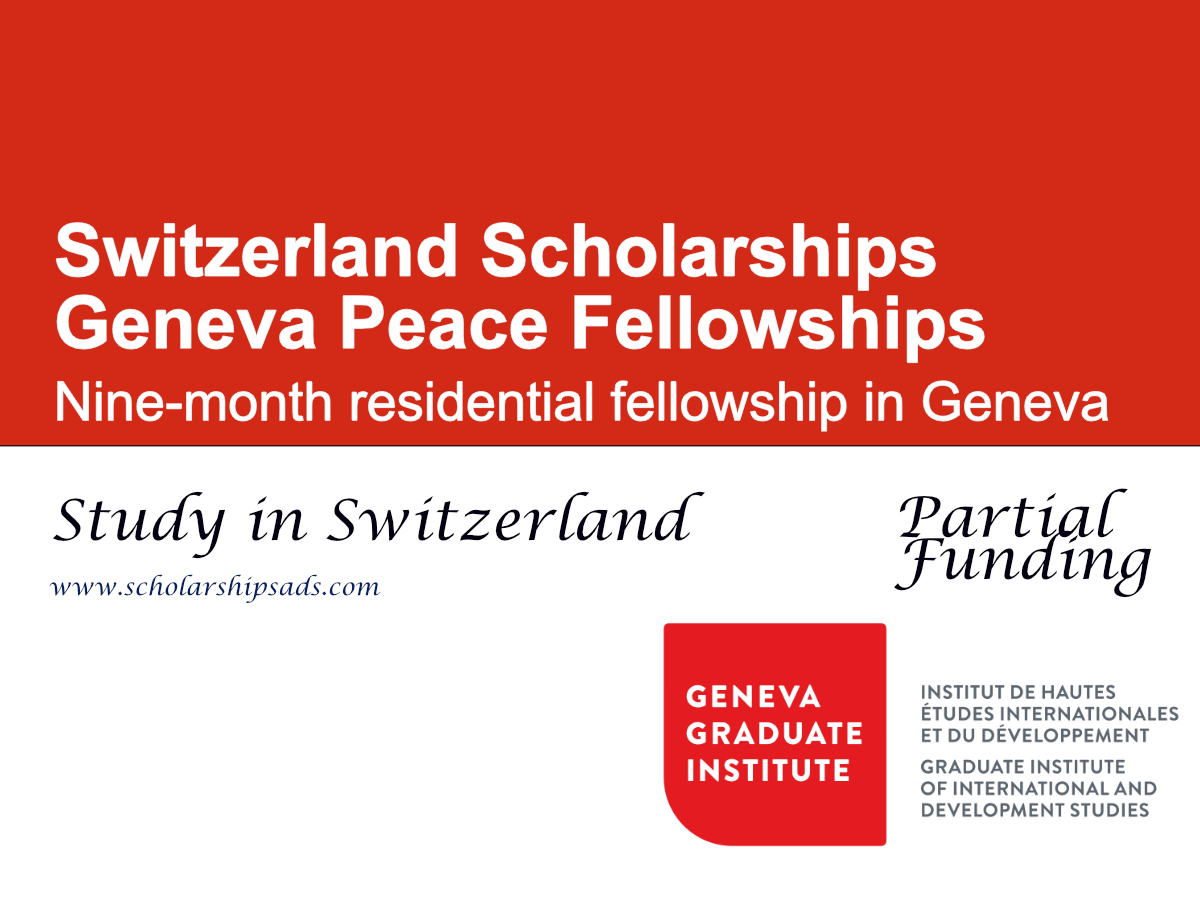Geneva Peace Fellowships 2026, Switzerland