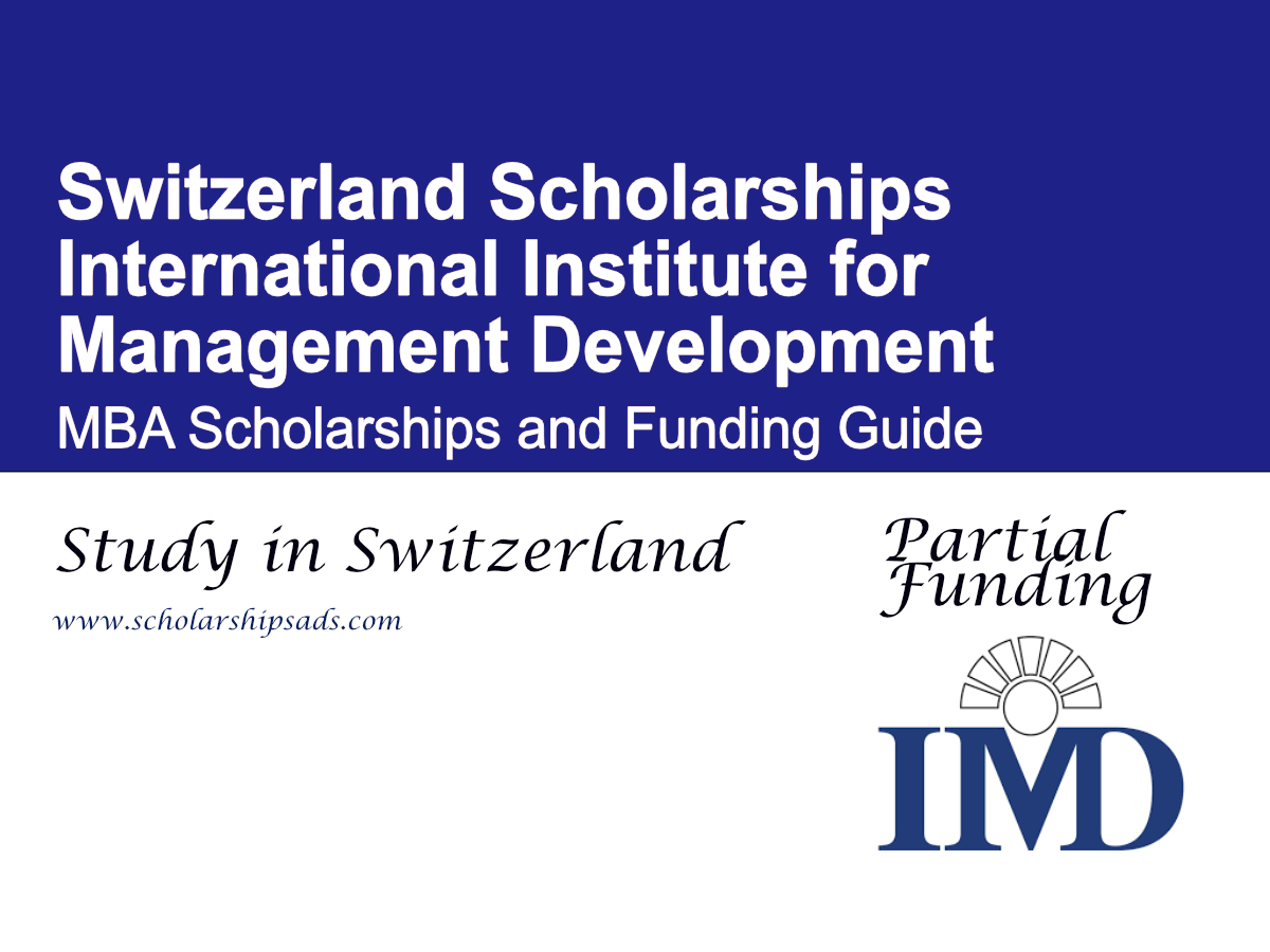 International Institute for Management Development MBA Scholarships and Funding Guide 2026 , Switzerland