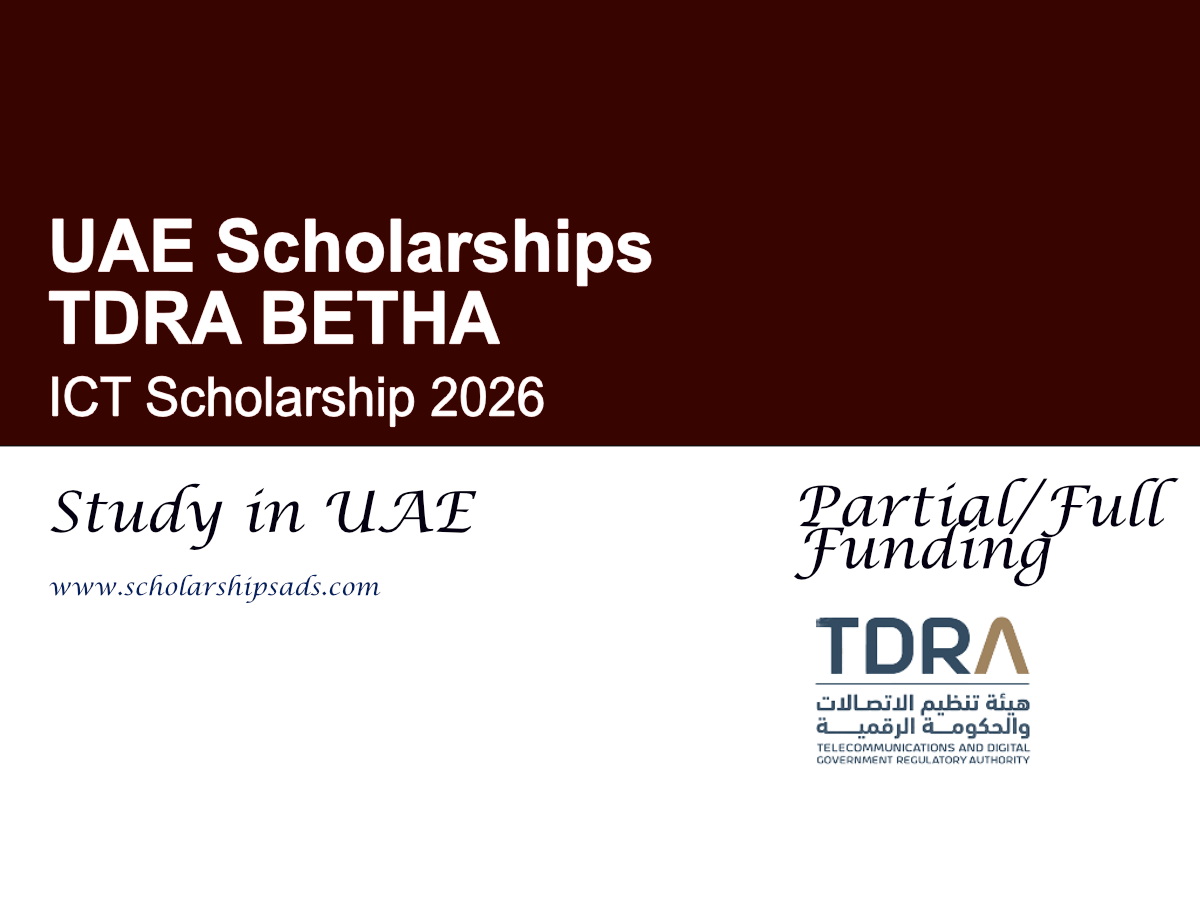 TDRA BETHA ICT Scholarship 2026, UAE