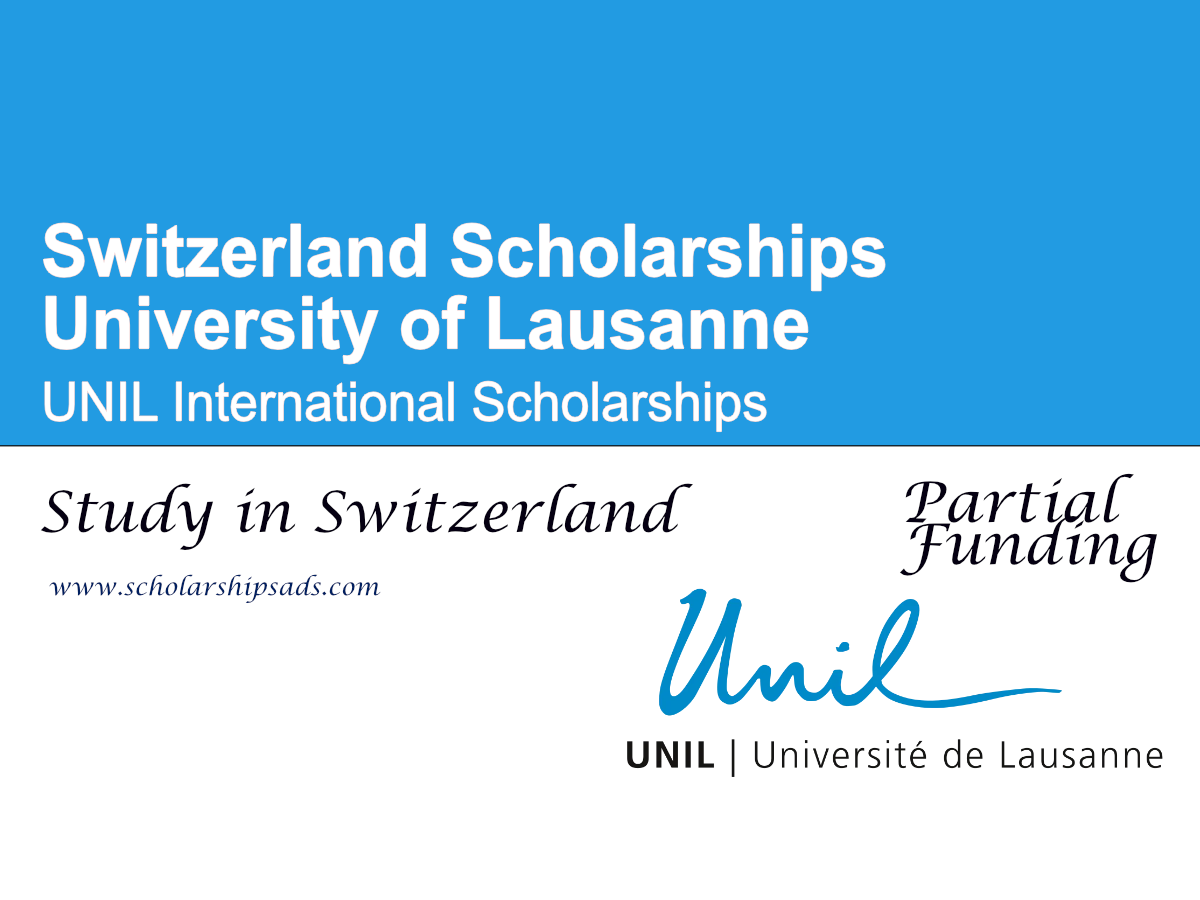 University of Lausanne (UNIL) International Scholarships 2026, Switzerland