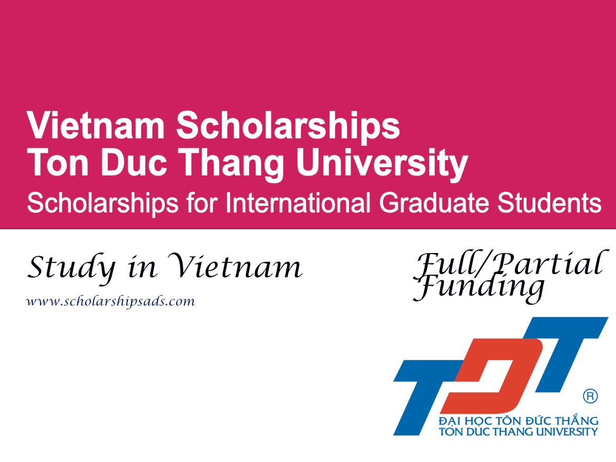 Ton Duc Thang University Scholarships for International Graduate Students 2026 , Vietnam
