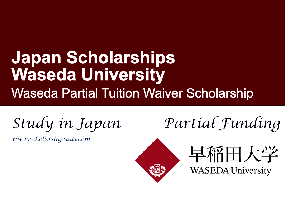 Waseda University Japan Scholarships tuition fee waiver 2026