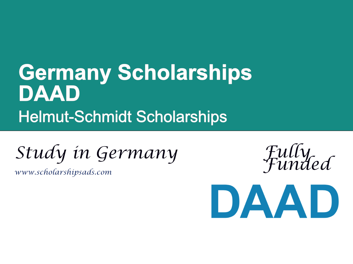 DAAD Helmut-Schmidt Scholarships 2026. Germany (Public Policy & Governance)