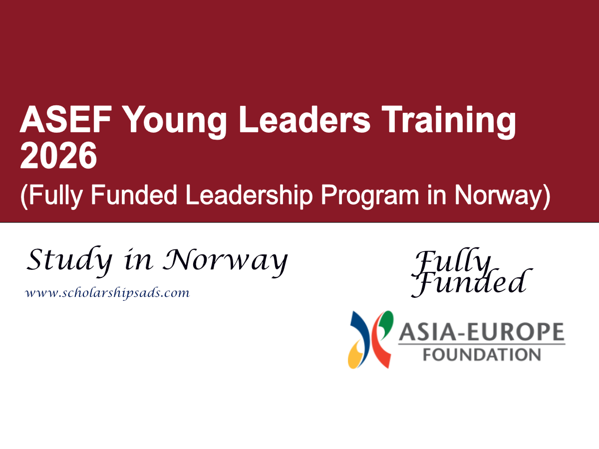ASEF Young Leaders Training 2026 (Fully Funded Leadership Program in Norway)