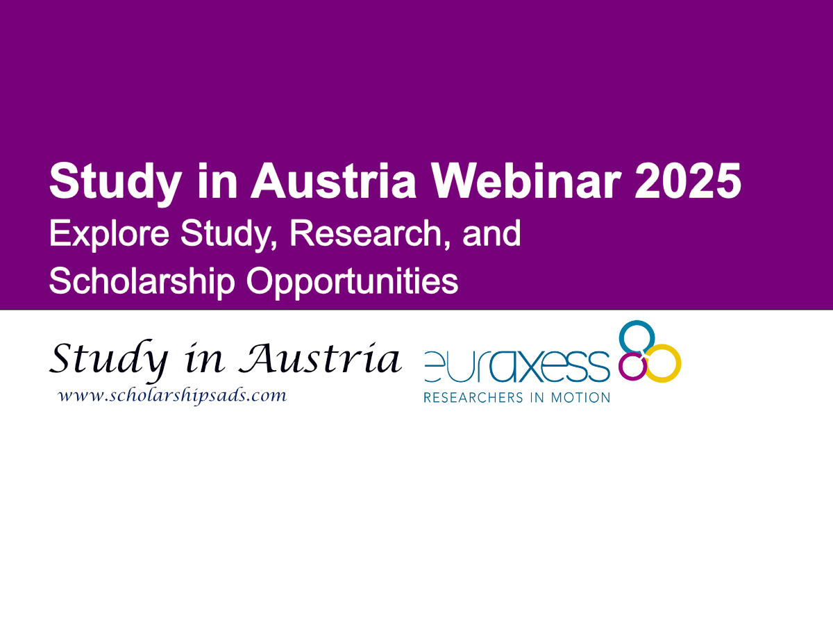Study in Austria Webinar 2025: Explore Study, Research, and Scholarship Opportunities