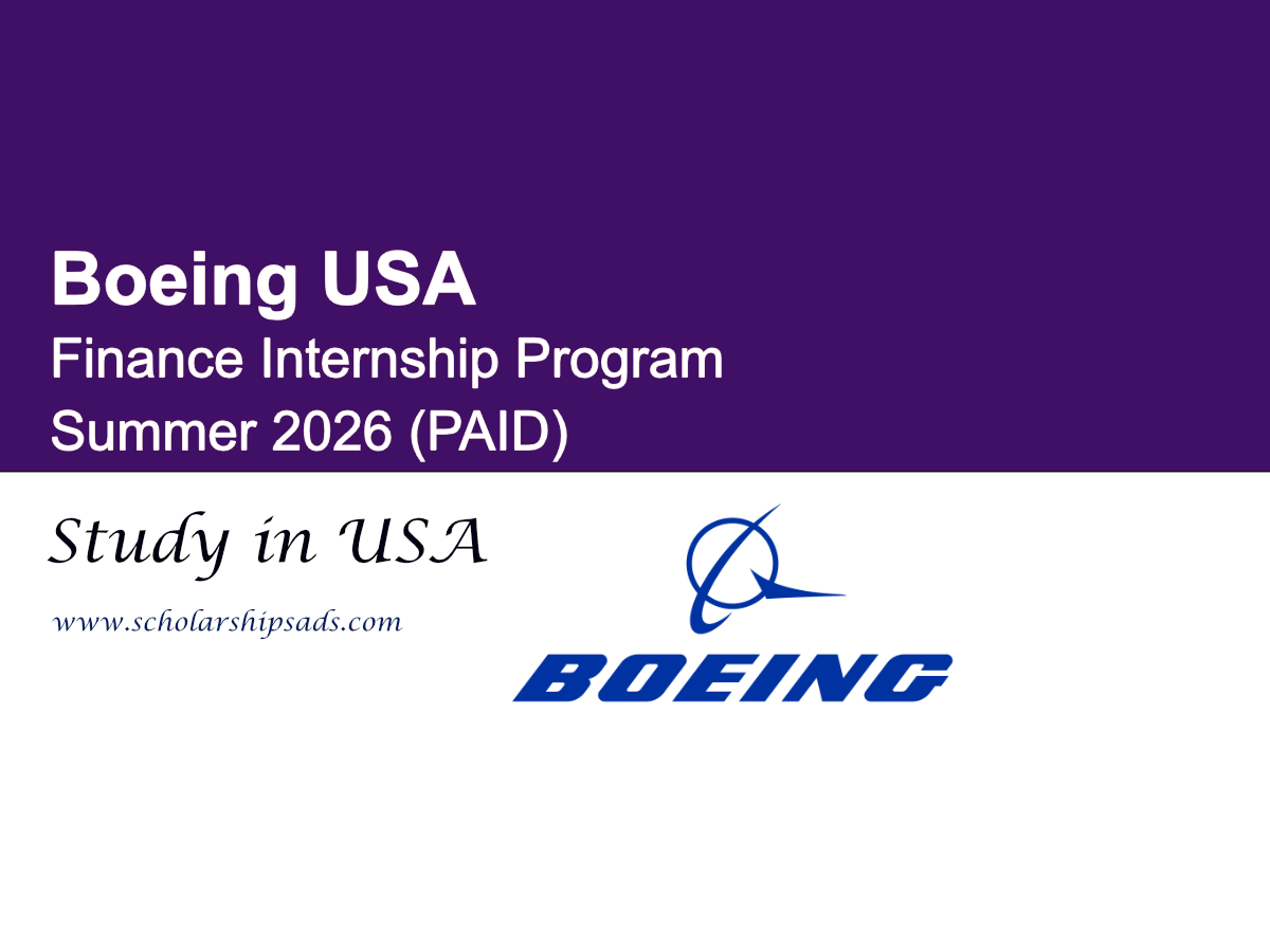 USA Boeing Finance Internship Program Summer 2026 (PAID)