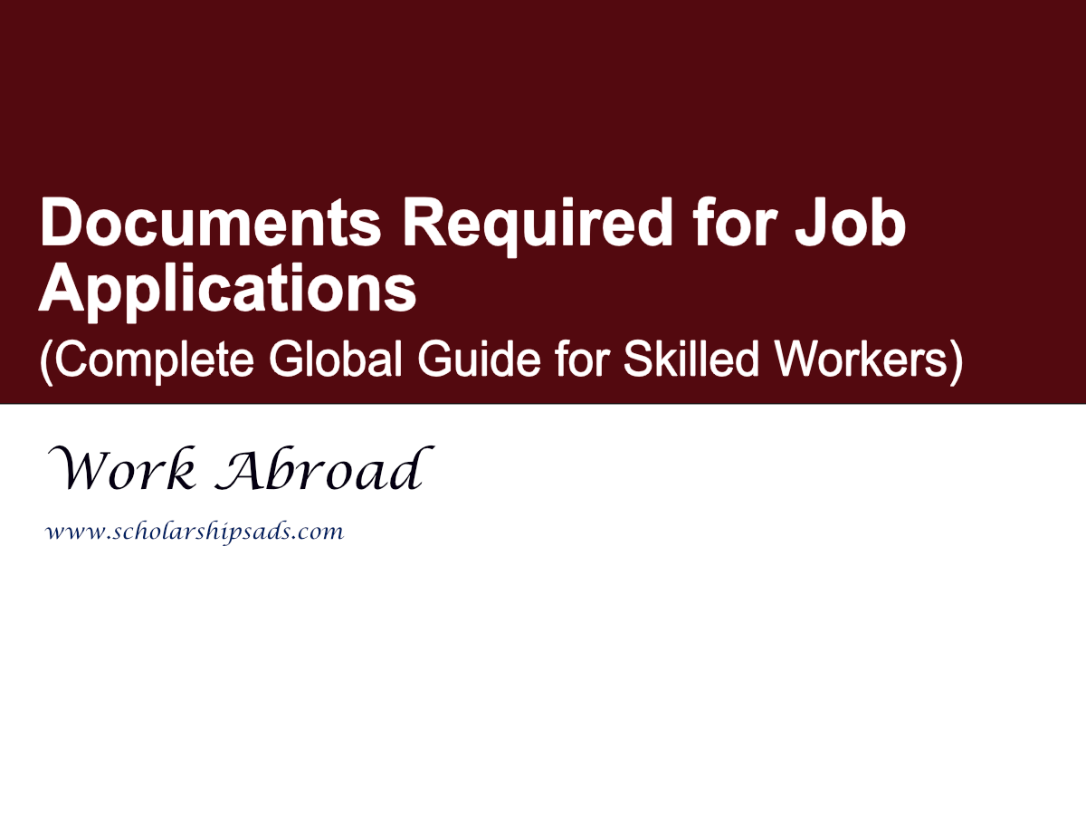 Documents Required for Job Applications in 2026 (Complete Global Guide for Skilled Workers)