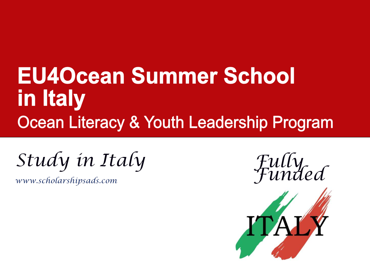 EU4Ocean Summer School 2026 in Italy (Fully Funded) | Ocean Literacy & Youth Leadership Program