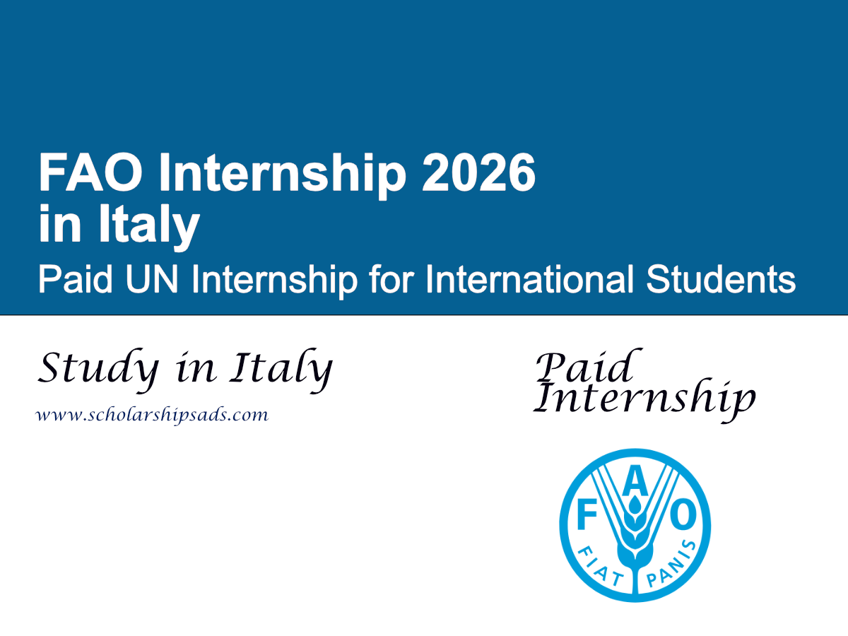 FAO Internship 2026 in Italy | Paid UN Internship for International Students