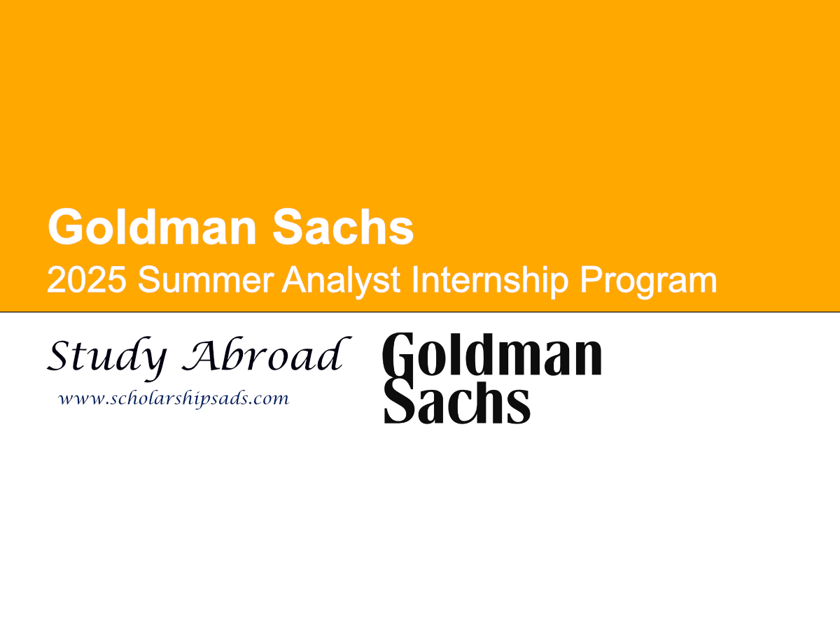 Goldman Sachs 2025 Summer Analyst Internship Program in India
