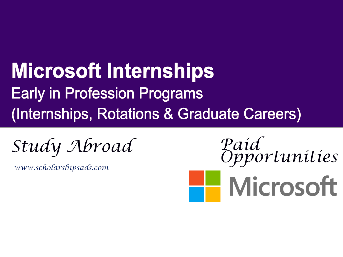 Microsoft Early in Profession Programs (Internships, Rotations & Graduate Careers)
