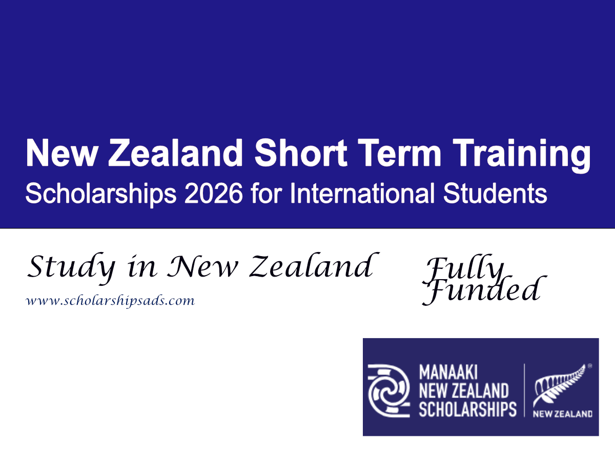 New Zealand Short Term Training Scholarships 2026 for International Students (Fully Funded)