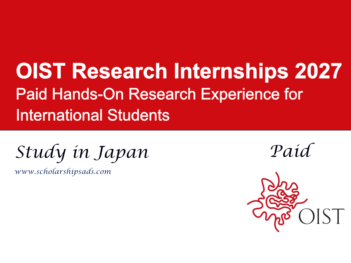 OIST Research Internships 2027 in Japan: Paid Hands-On Research Experience for International Students