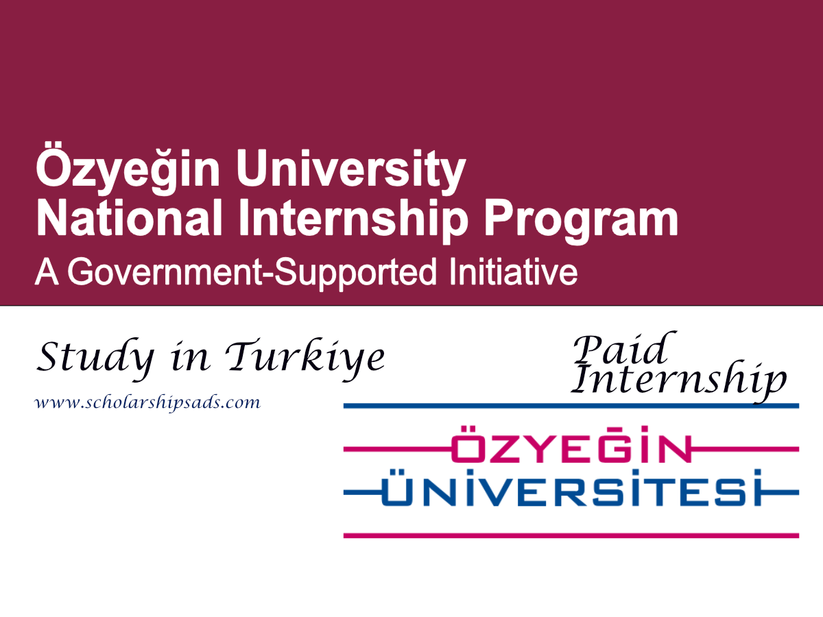 Özyeğin University National Internship Program 2026, Türkiye
