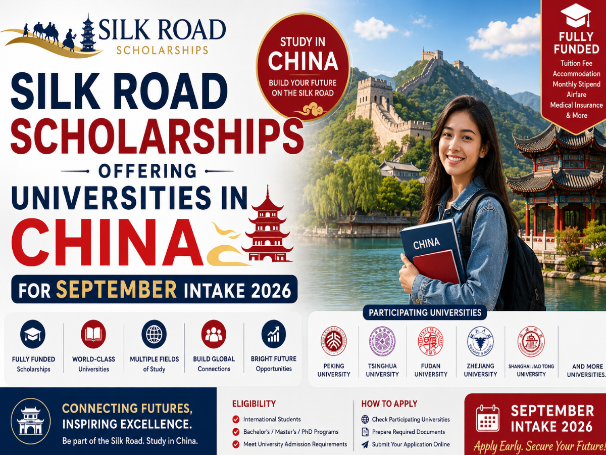 Silk Road Scholarships Offering Universities in China for September Intake 2026