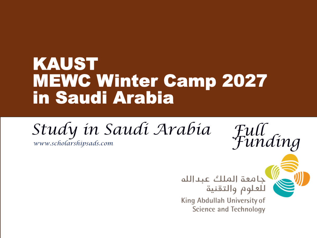 KAUST MEWC Winter Camp 2027 in Saudi Arabia (Fully Funded)