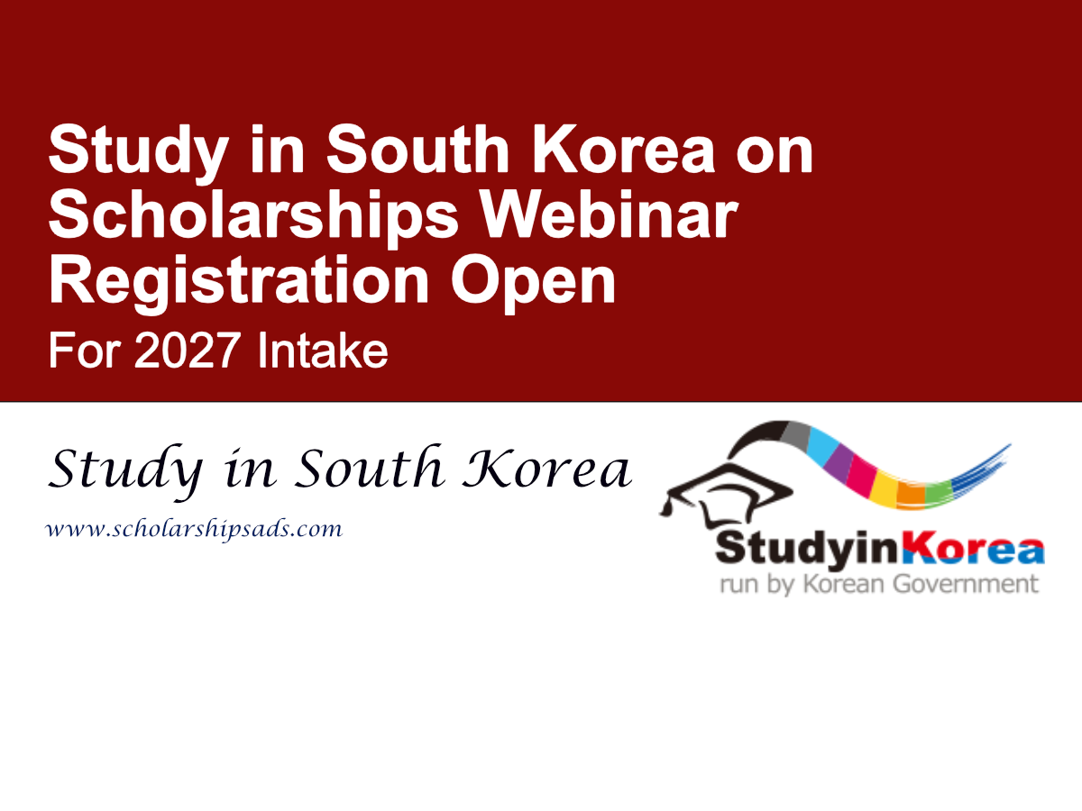 Study in South Korea on Scholarships Webinar Registration Open for 2027 Intake