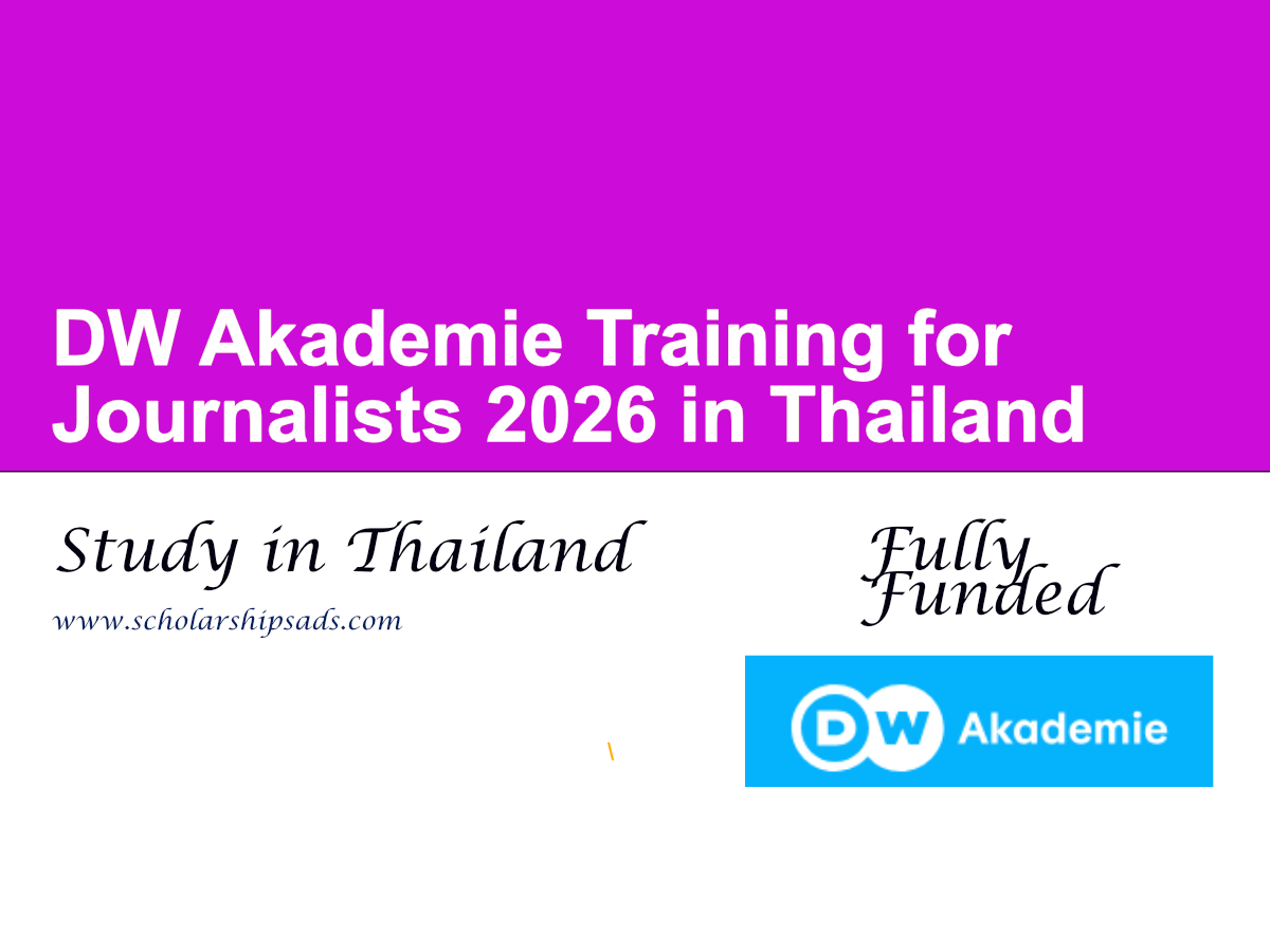DW Akademie Training for Journalists 2026 in Thailand (Fully Funded)