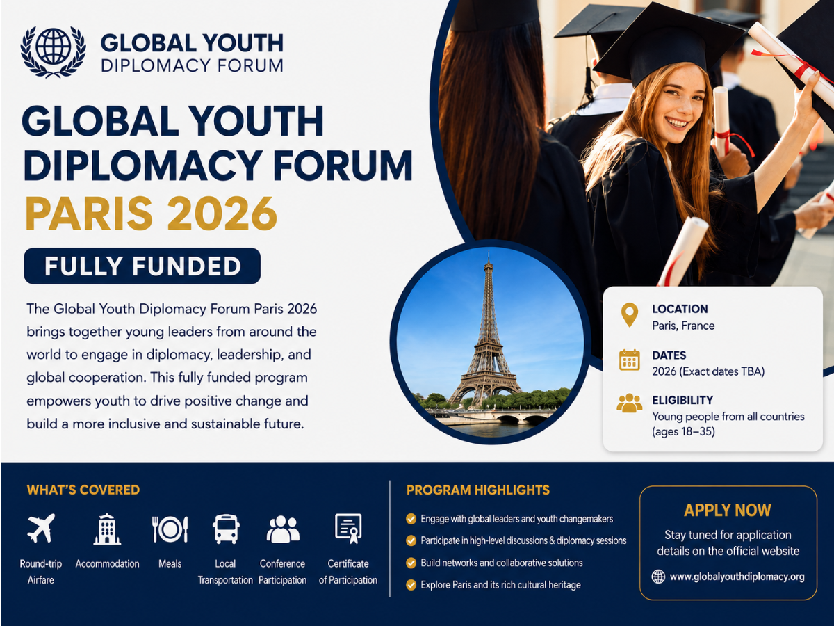 Global Youth Diplomacy Forum Paris 2026 (Fully Funded) – Complete Overview