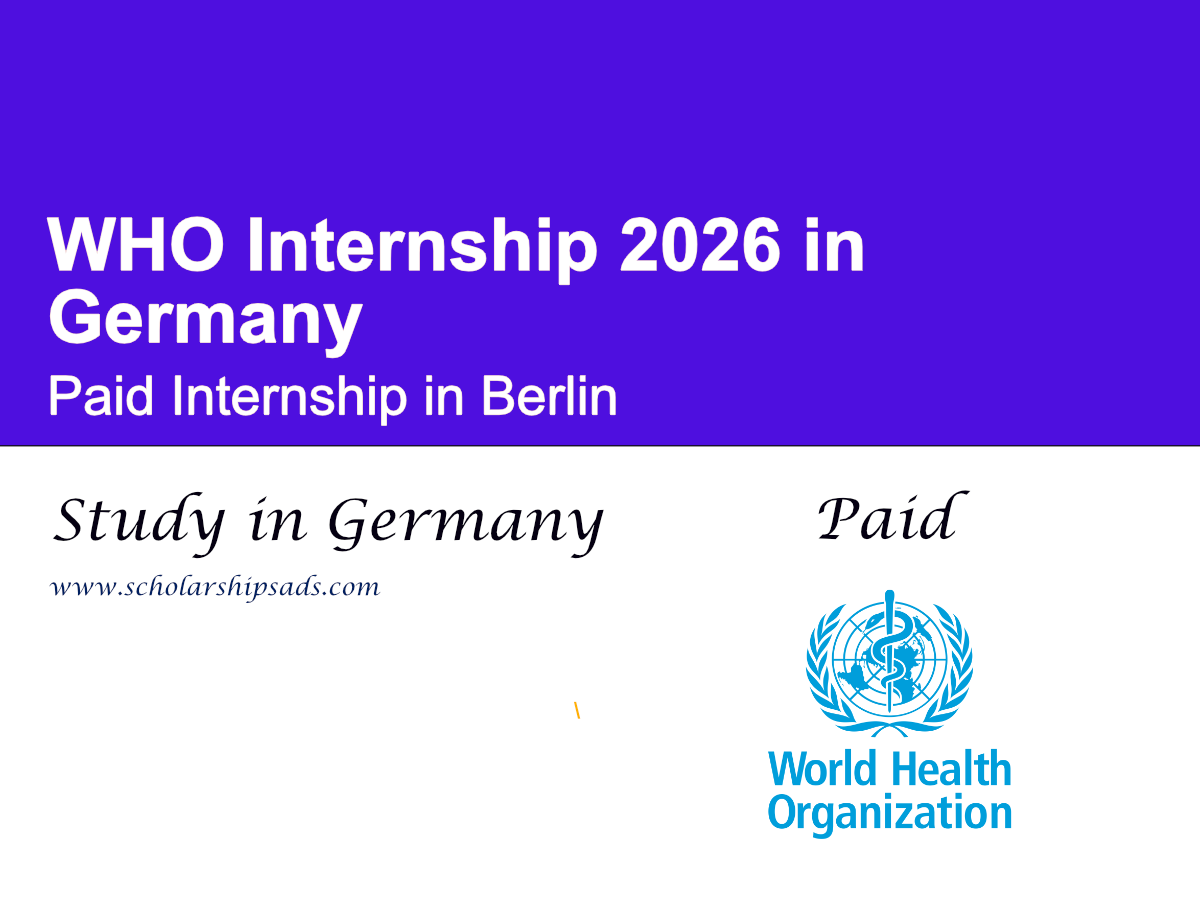 WHO Internship 2026 in Germany | Paid Internship in Berlin